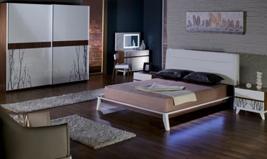 Ağaç desenli Nil Bellona yatak odası modeli