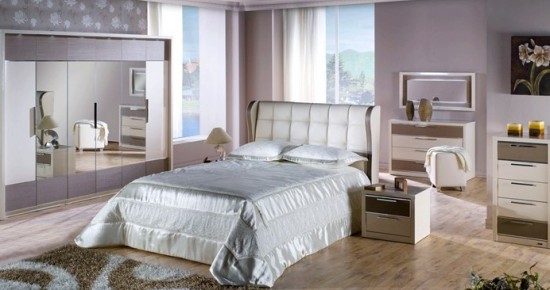 Bej rengi ve krem Bolivya Bellona yatak odası modeli