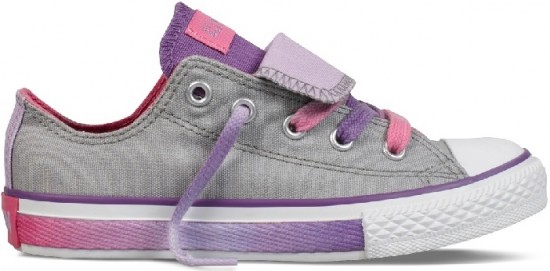 Converse gri mor pembe çocuk ayakkabı modeli