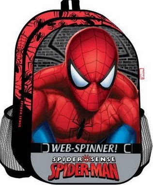 Gri kırmızı örümcek adam erkek çocuk okul çantası modeli