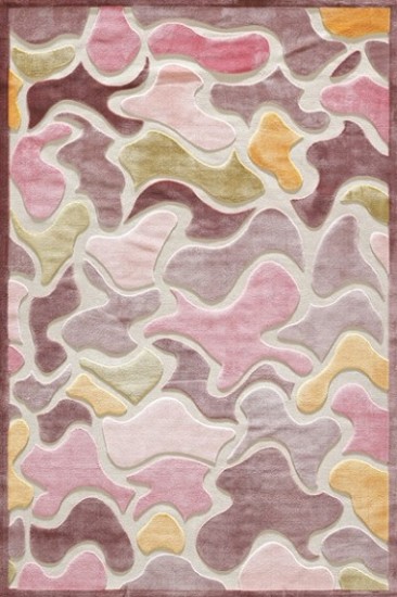 Kaşmir Bonita pastel renkli üç boyutlu halı modeli