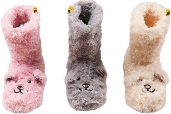 Kedili pembe gri ve krem Twigy kışlık ev botu modelleri