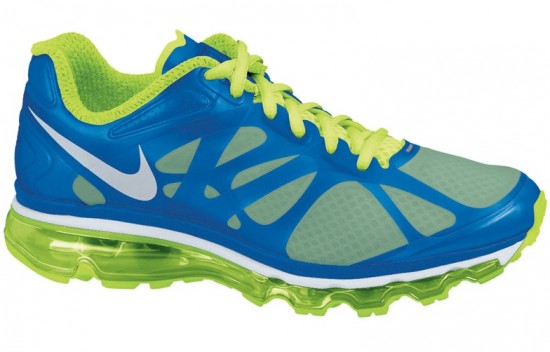 Koşu için mavi yeşil Nike erkek spor ayakkabı modeli