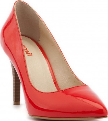 Kırmızı ince topuklu klasik Yeşil bayan ayakkabı modeli