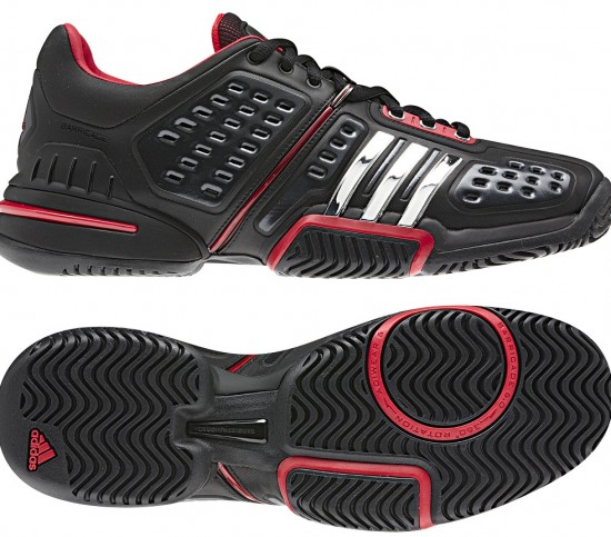 Kırmızı siyah Adidas Barricade erkek spor ayakkabı modeli