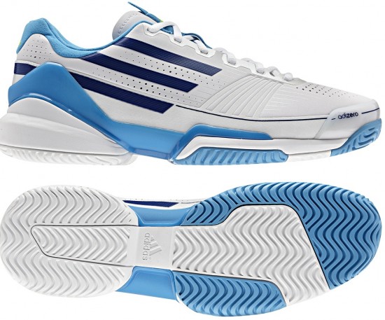 Mavi beyaz Adidas Adizero erkek spor ayakkabı modeli