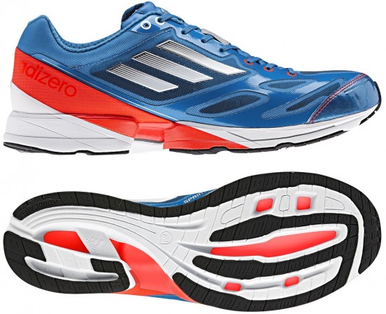 Mavi kırmızı Adidas Adizero erkek spor ayakkabı modeli