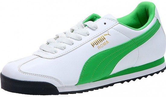 Puma Roma yeşil beyaz erkek spor ayakkabı modeli