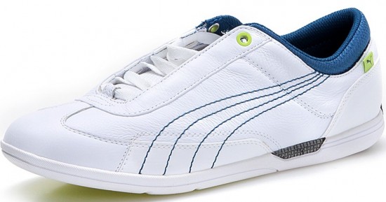 Puma lacivert dikişli beyaz erkek spor ayakkabı modeli
