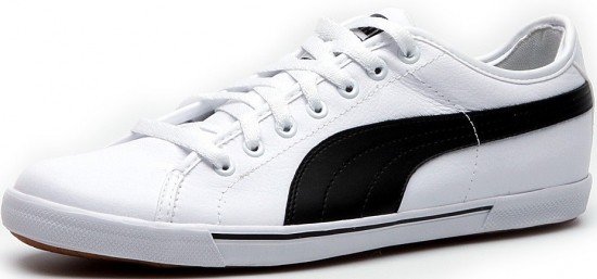 Puma siyah beyaz erkek spor ayakkabı modeli