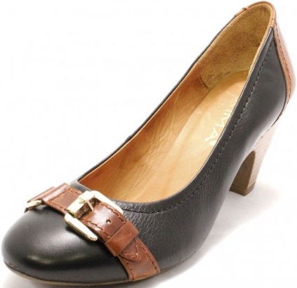 Siyah kahverengi klasik Yeşil bayan ayakkabı modeli