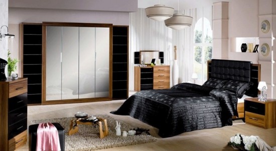 Siyah kahverengi İmaj Bellona yatak odası modeli