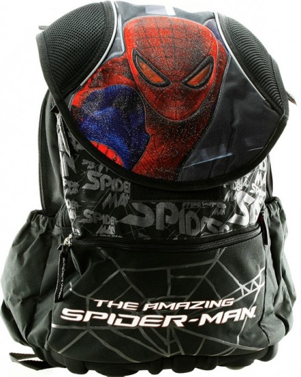 Spider Man siyah erkek çocuk okul çantası modeli