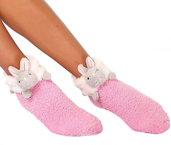 Tavşanlı pembe Penti kalın soket çorap modeli