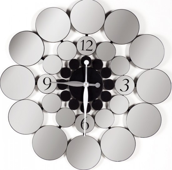 Yuvarlak aynalı papatya İstikbal Deco duvar saati modeli