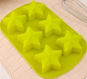 Yıldız şeklinde silikon kek pasta kalıbı