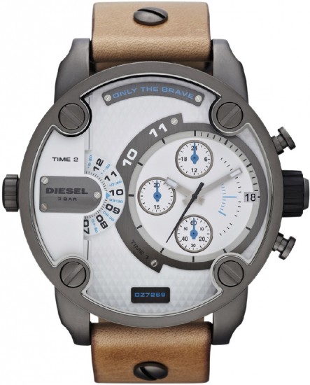 Çift saat göstergeli Diesel erkek kol saati modeli