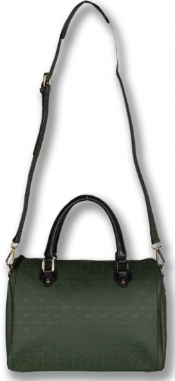 Çift saplı yeşil Vakko büyük el çantası modeli