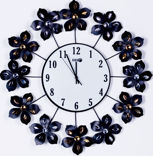 Çiçek şekilli İstikbal Deco duvar saati modeli