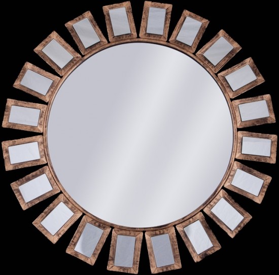 İstikbal Deco kenarları dörtgen aynalı yuvarlak ayna modeli