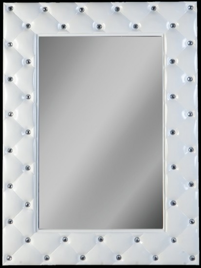 İstikbal Deco taşlı beyaz çerçeveli ayna modeli