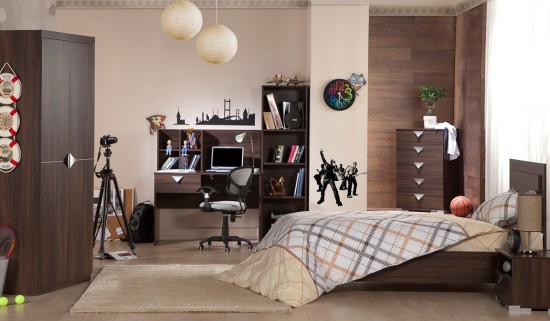 İstikbal koyu kahverengi Carmen genç odası modeli