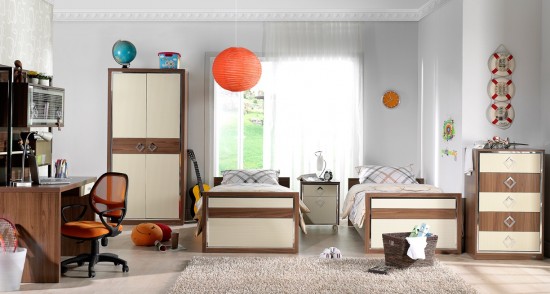 İstikbal krem ceviz Enjoy genç odası modeli