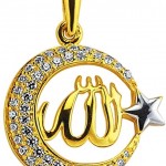 Ay yıldızlı ve Allah yazılı Koçak Gold Osmanlı kolye ucu modeli