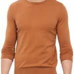 Açık kahverengi XSIDE erkek triko kazak modeli