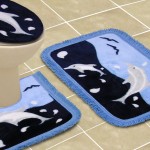 Balıklı banyo paspas takımı modeli