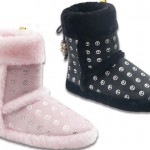 Barış işareti süslemeli siyah ve pembe Twigy kışlık ev botu modelleri