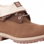 Bileği kıvırmalı kumaş kahverengi Timberland erkek bot modeli