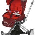 Bordo kırmızı Chicco bebek arabası modeli