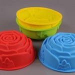 Büyük boy gül desenli silikon kek pasta kalıbı