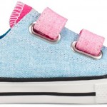 Converse pembe mavi cırtcırtlı çocuk ayakkabı modeli