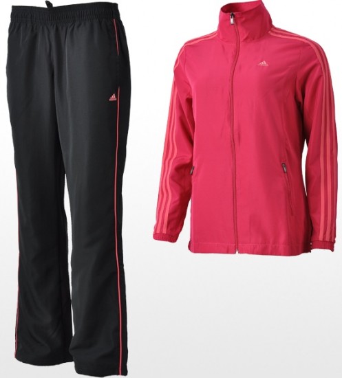 Dik yaka pembe siyah Adidas bayan eşofman takımı modeli