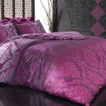 Fuşya mor Merinos saten nevresim takımı modeli