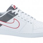 Gri kırmızı beyaz Nike erkek spor ayakkabı modeli