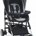 Gri çift yönlü Chicco bebek arabası modeli
