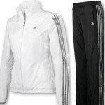 Gri şeritli siyah beyaz Adidas bayan eşofman takımı modeli