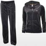 Kadife siyah Adidas bayan eşofman takımı modeli