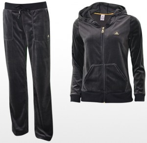 Kadife siyah Adidas bayan eşofman takımı modeli