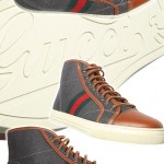Kahverengi gri Gucci erkek bot modeli