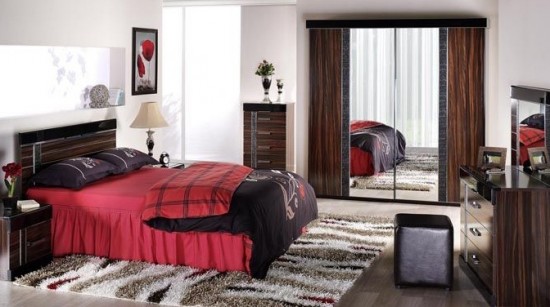 Kahverengi siyah Lifos Bellona yatak odası modeli
