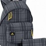 Kalem kutulu kare desenli Adidas erkek çocuk okul çantası modeli