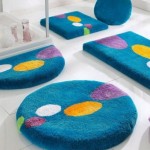 Kalın mavi banyo paspas takımı modeli