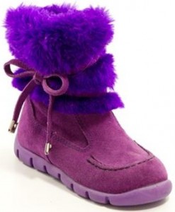 Kürklü eflatun rengi kız çocuk bot modeli