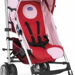 Kırmızı pembe Chicco bebek arabası modeli