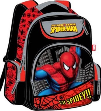 Kırmızı siyah örümcek adam erkek çocuk okul çantası modeli