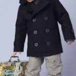 Lacivert kaşe erkek çocuk kaban modeli